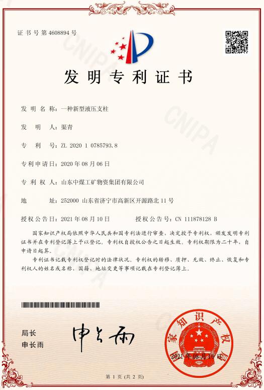 一种新型液压支柱